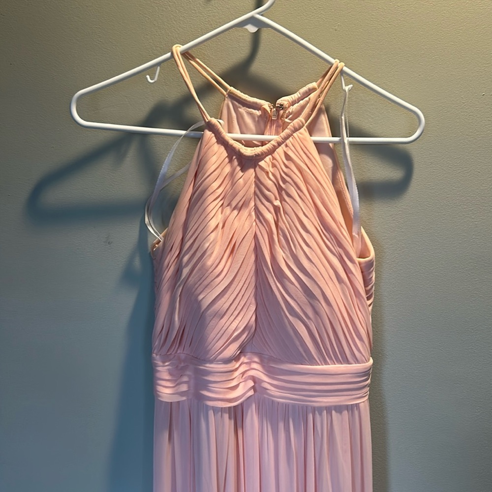 Peach pleated bridesmaid dress Birdy Grey size XS